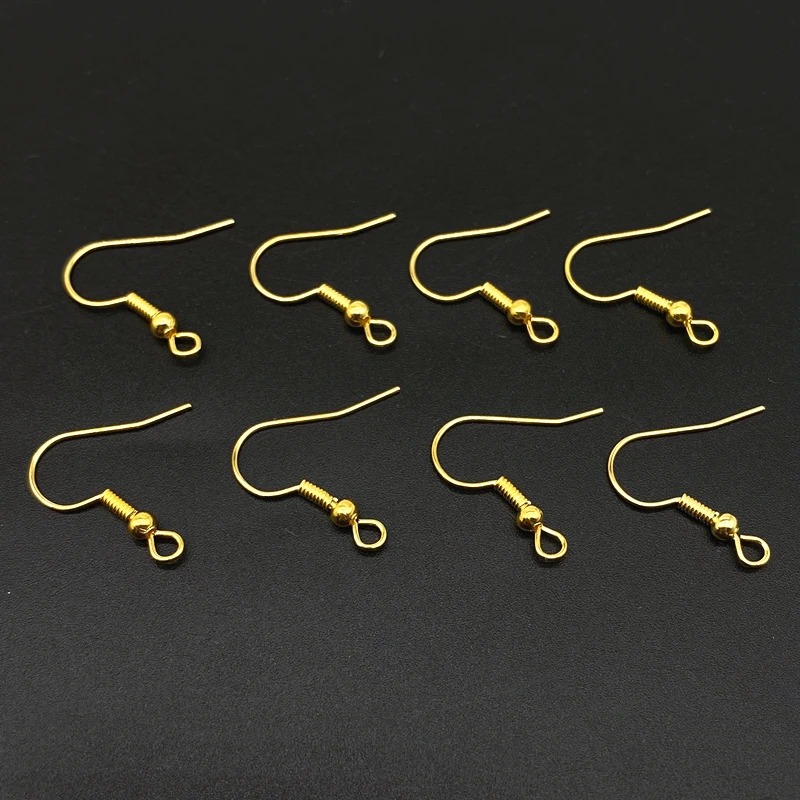 50pcs Gold Earring Hooks Base for Jewelry Making - DIY Earring Findings Supplies