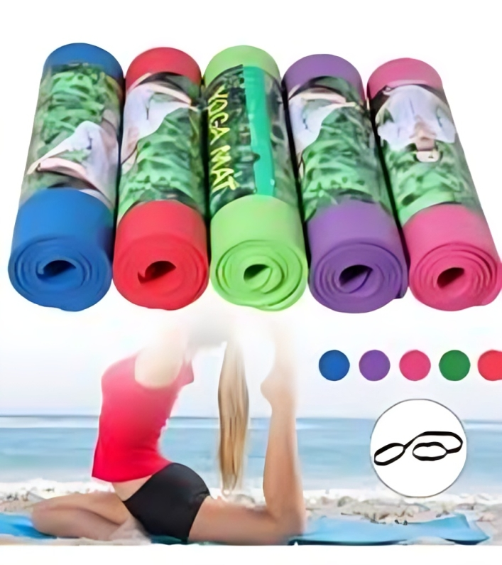 Premium Quality  4mm Yoga mat Exercise mat Non-slip yoga mat Eco-friendly yoga mat Thick yoga mat Foldable yoga mat Lightweight Yoga Mat for Men and Women.
