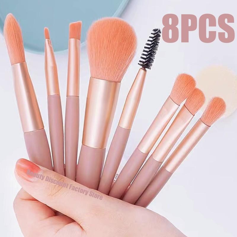 8 Pcs Mini Travel Portable Soft Makeup Brushes Set – Lightweight & Compact Beauty Tool for Foundation, Eyeshadow, Blush & Contour – Ultra-Soft Bristles & Travel-Friendly Design
