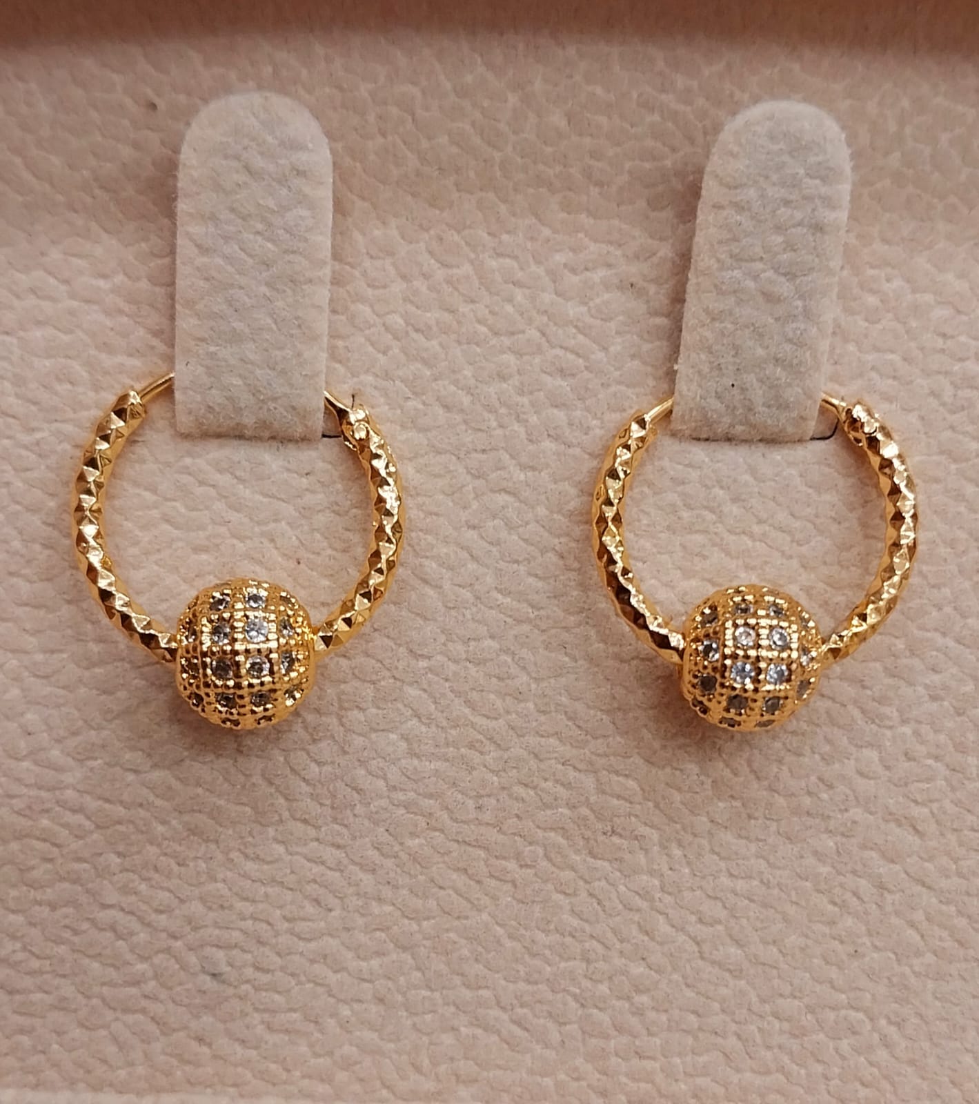 Golden balls earings