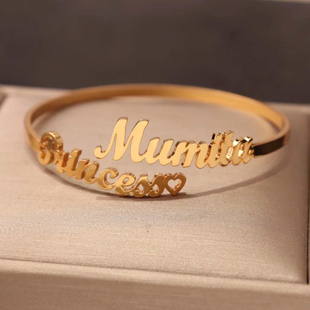 The Jewel Lodge Customize Bangles , Personalized Name Bangle And Bracelets, Custom Name Bangle & Name Bracelet For Girls And Boys (PERFECT GIFT TO SEND YOUR WIFE , FIANCE OR ANY ONE)
