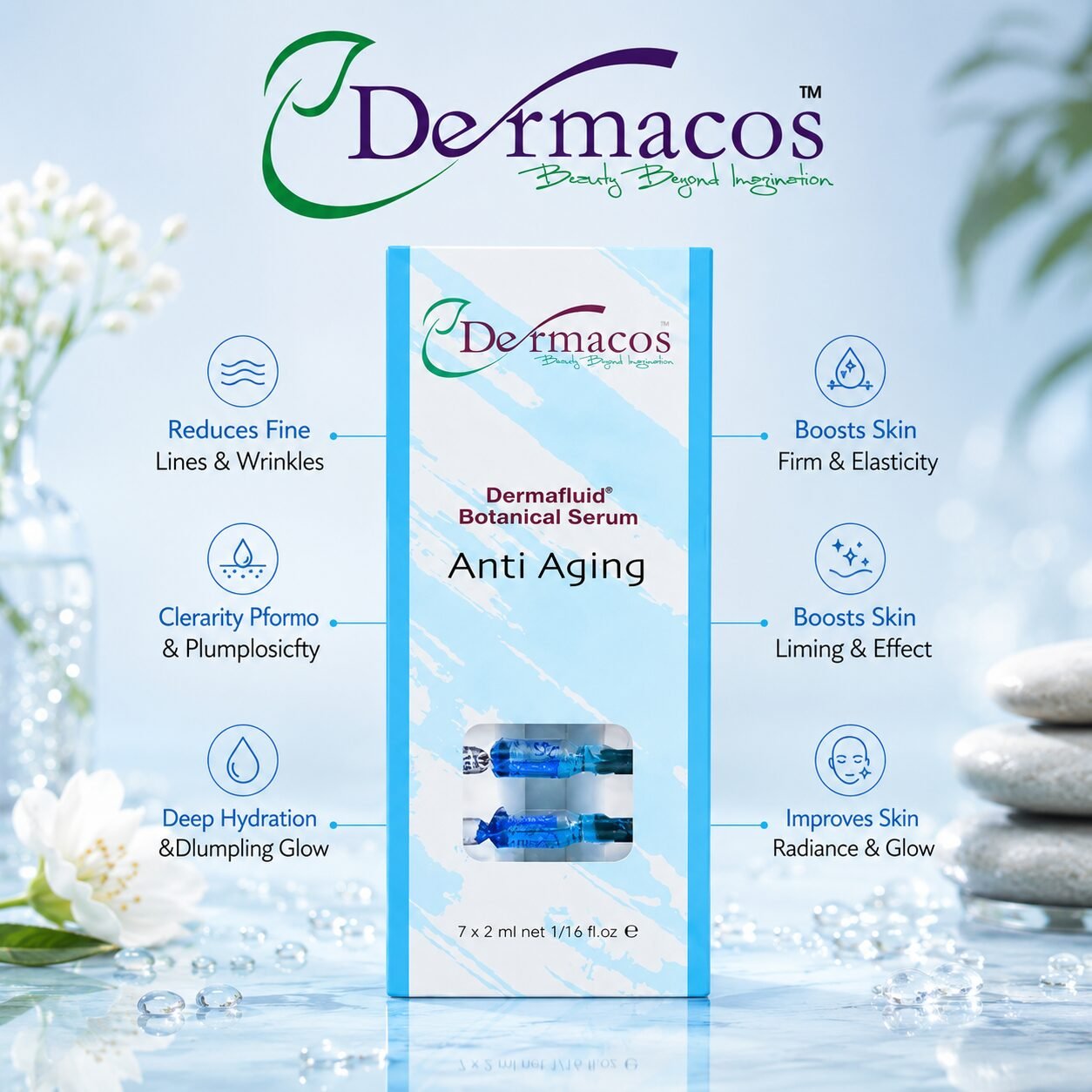 Dermapure Anti Aging Ampoule () Pack of 7 | Skin Care Serum | 2ml