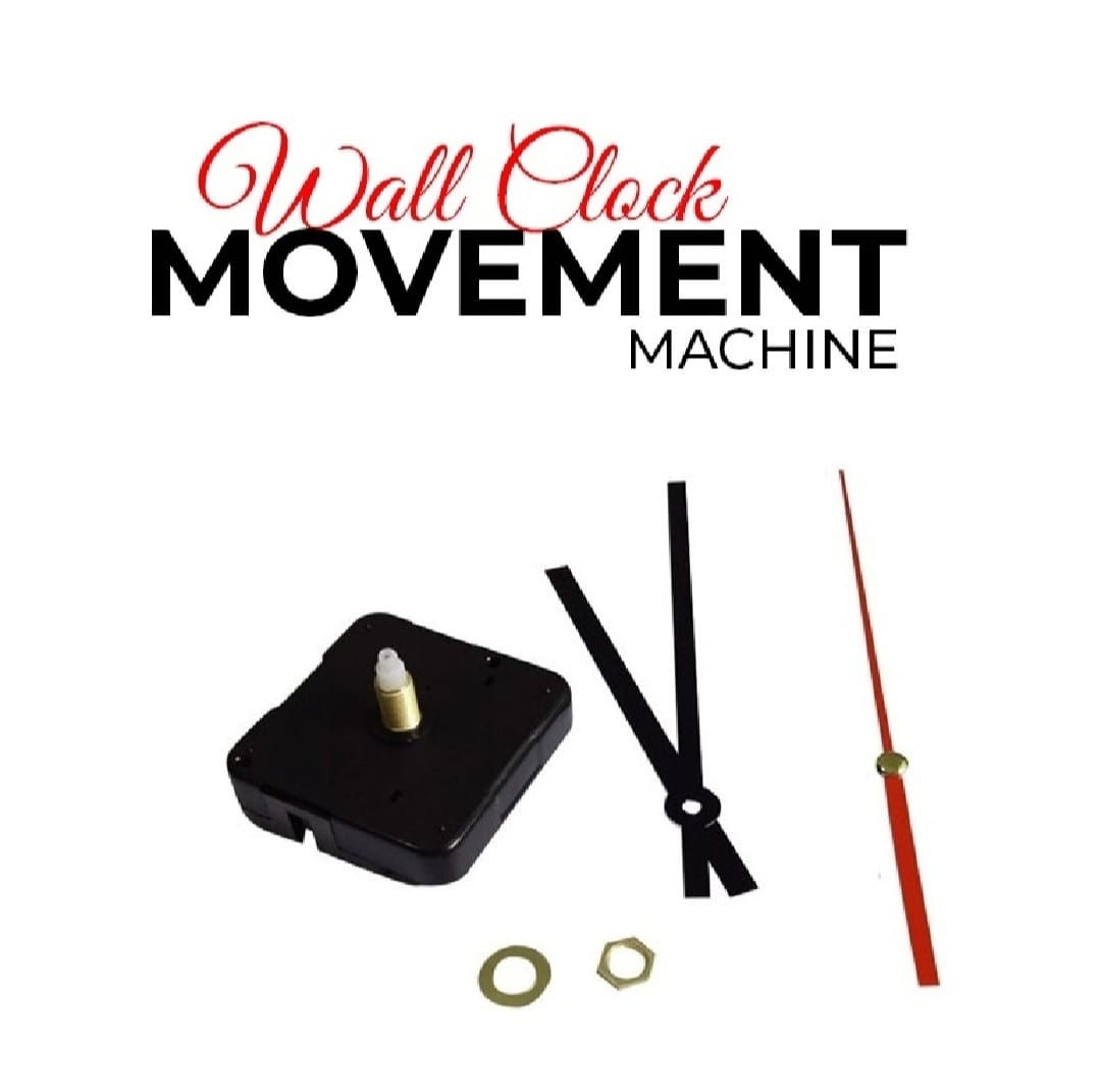 High-Quality Durable Plastic and Metal Wall Clock Movement Kit with Needles, Lightweight, New