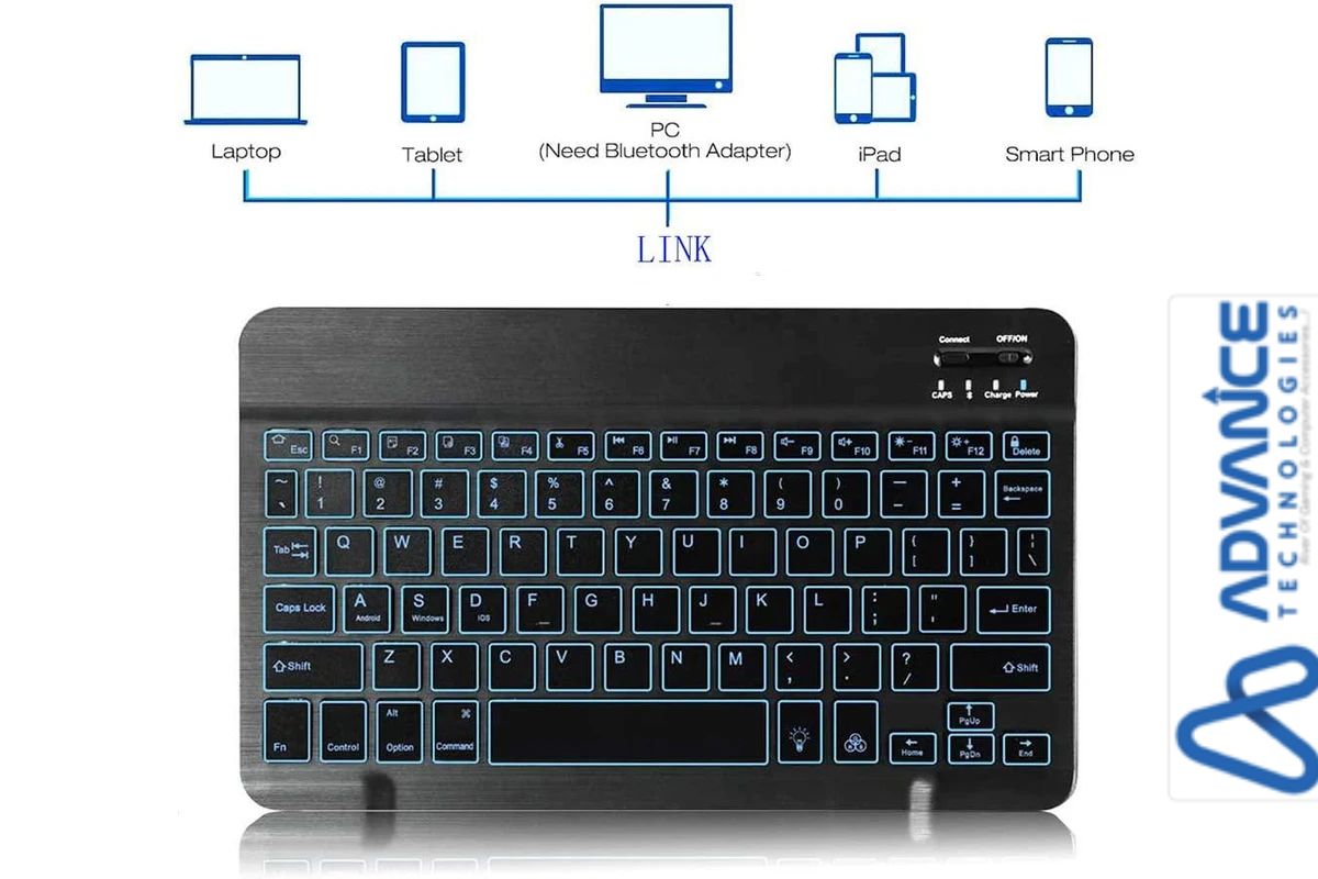 Rechargeable Bluetooth Wireless Backlight Keyboard for mobile-laptop-tablet & Android Led Smart Led i-pad with Long Battery Backup