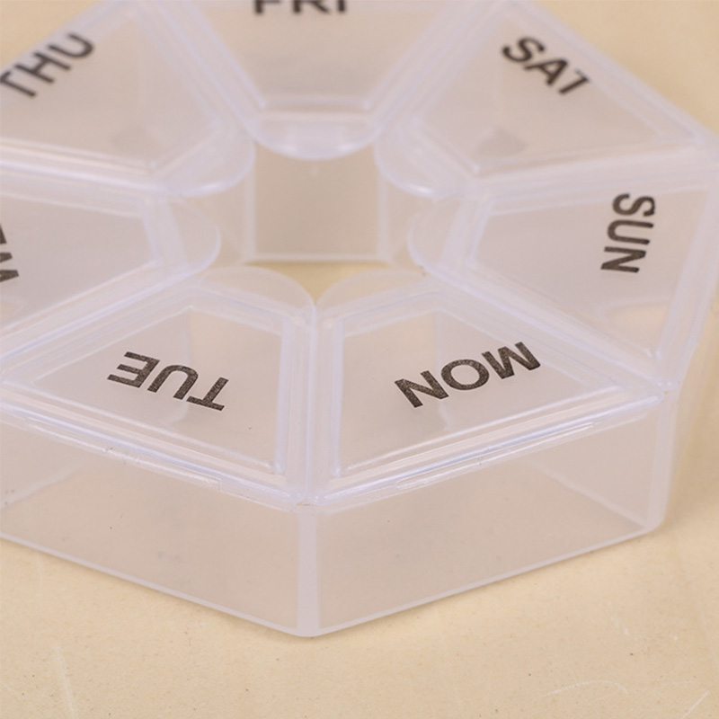 2pcs set Pill Case Plastic 7 Days Tablet Candy Box Portable Storage