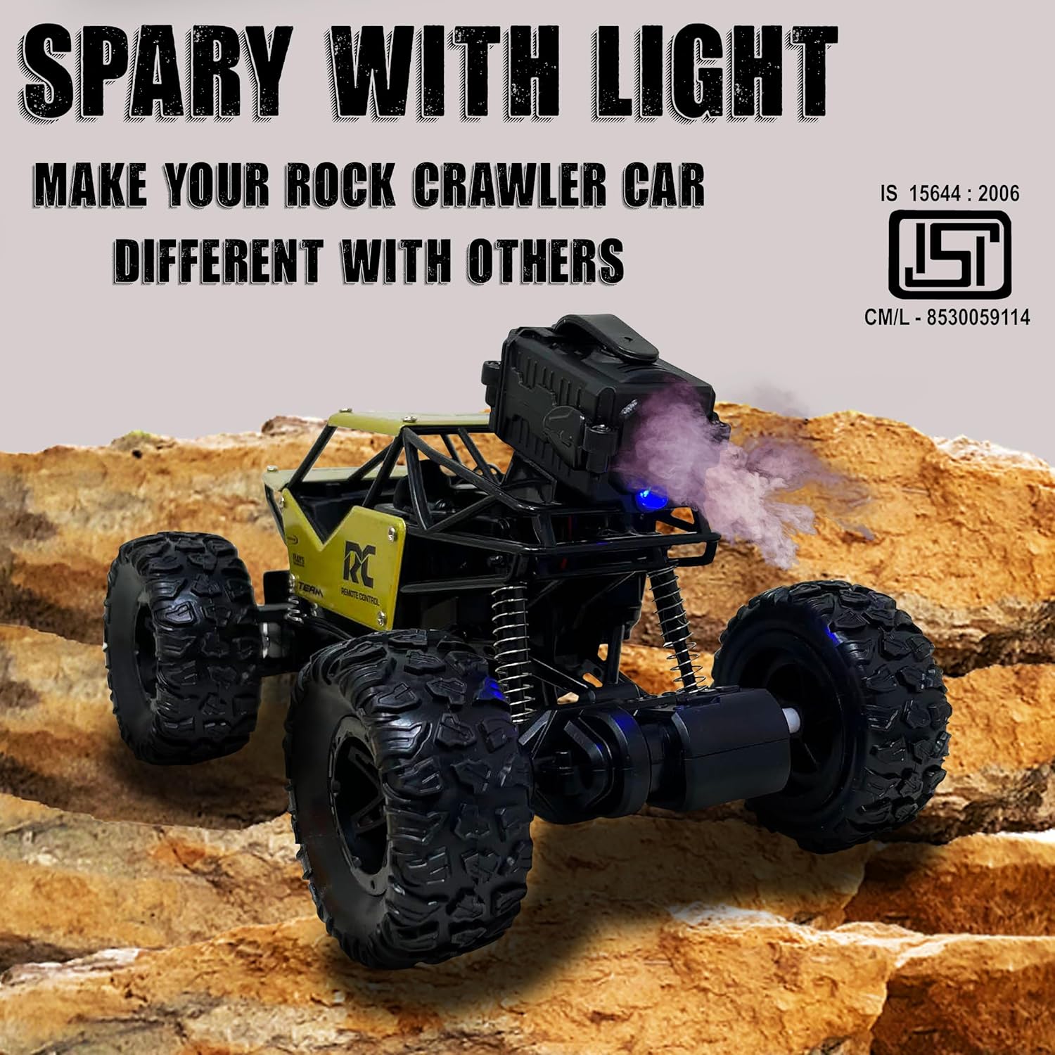 Monster Truck Remote Control Car with Smoke RC Toy for Boys High Speed 1:18 Die-Cast Remote Control Toys For Kids Off-Road Racing Truck