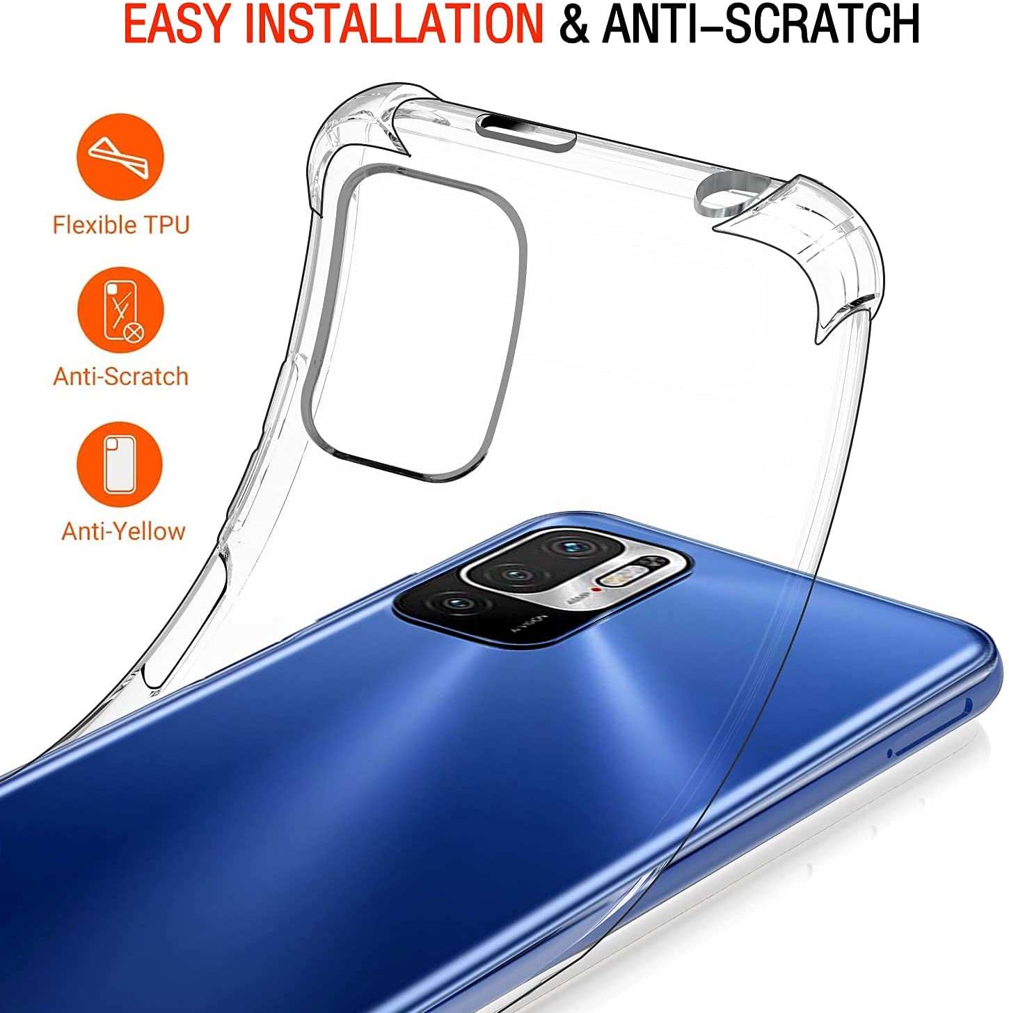 TBOC Cover Compatibile con Xiaomi Redmi Note 10 5G [6.5] Custodia Rígida [Rossa] Silicone Liquido [Sensazione Morbida] Fodera Interna Microfibra [Protegge Fotocamera] Antiscivole Resistente
