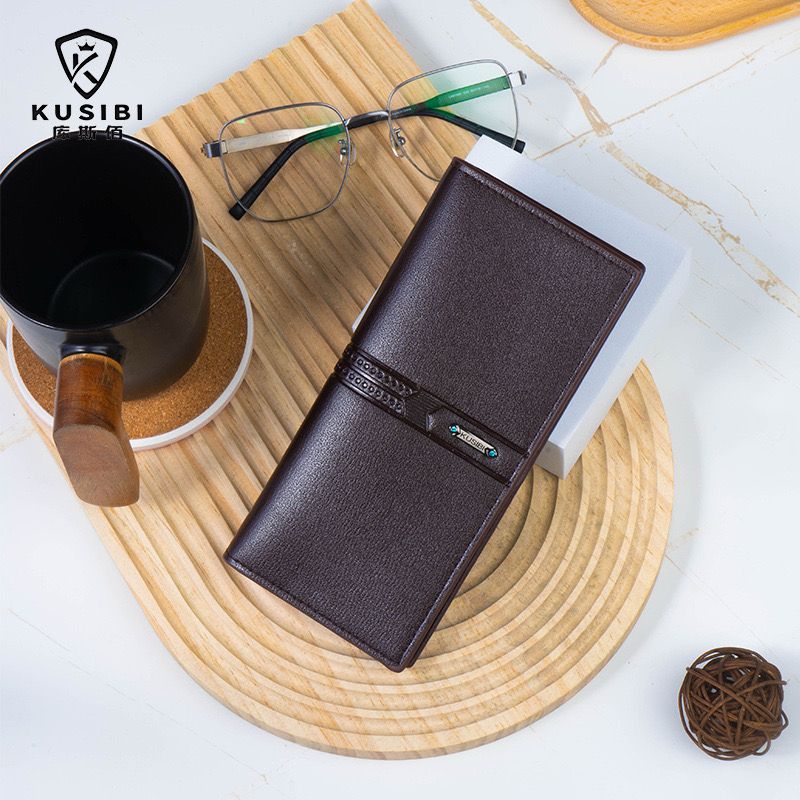 Wallet for Men – All-Season PU Leather Slim Long Bi-fold with Card Holder & Mobile Pocket