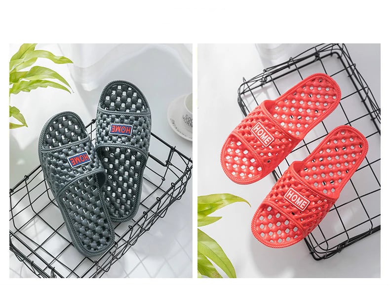 Soft Rubber Washroom Slippers for Men Size 40 to 45 Water Resistant Bathroom Footwear