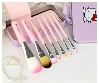 Hello Kitty Complete Makeup Mini Brush Kit With A Storage Box