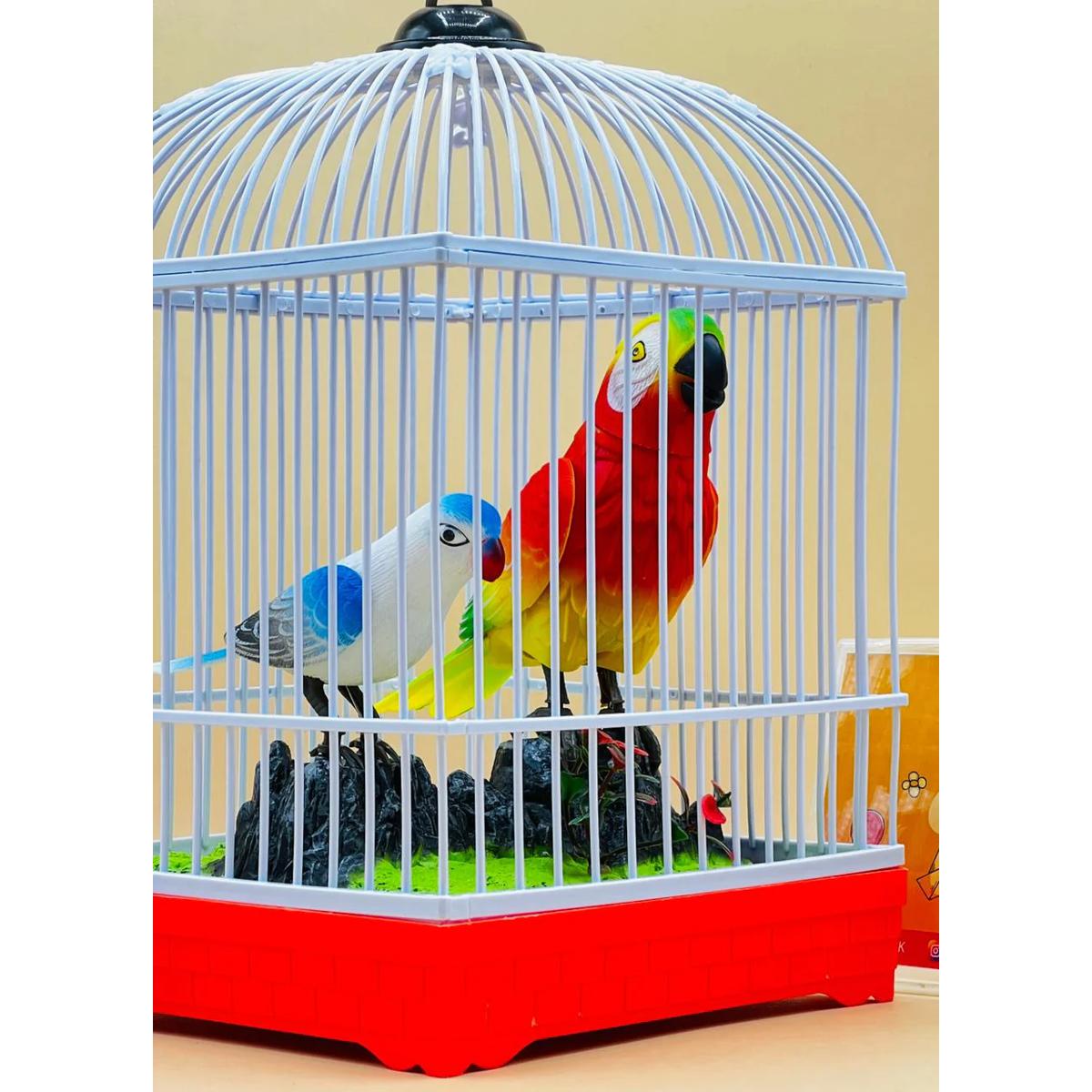 Beautiful Singing Birds Induction Electric Parrot Toy Bird Children Parrot Cage Toys For Kids