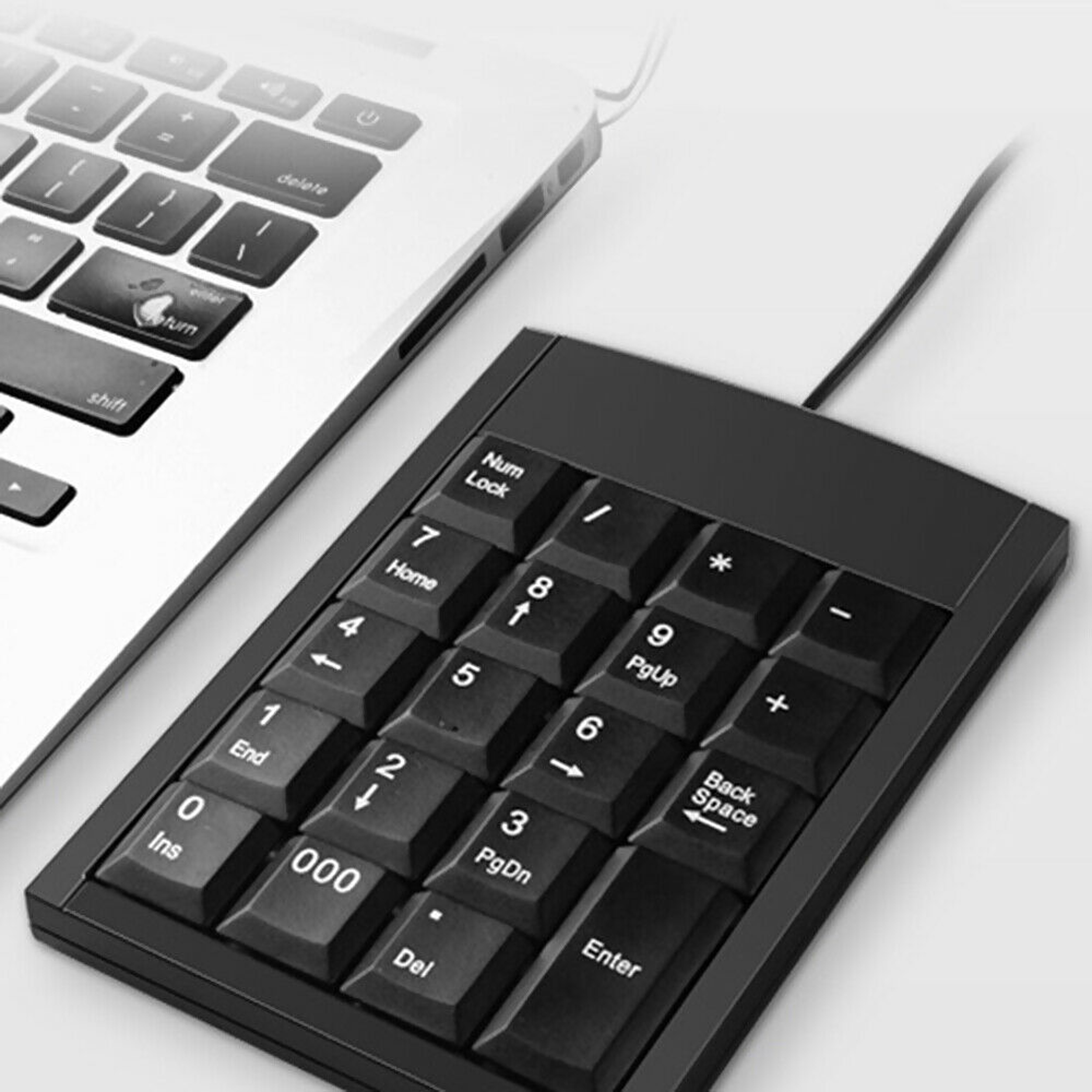 USB Wired Numeric Keypad - High Quality Digital Numbers Numpad - Best Small Numpads For Financial Accounting - Genuine Wire External Num Pad Keypads Keyboards - New Portable Ultra Slim Mini USB Number Keyboard For Desktop PC Laptop