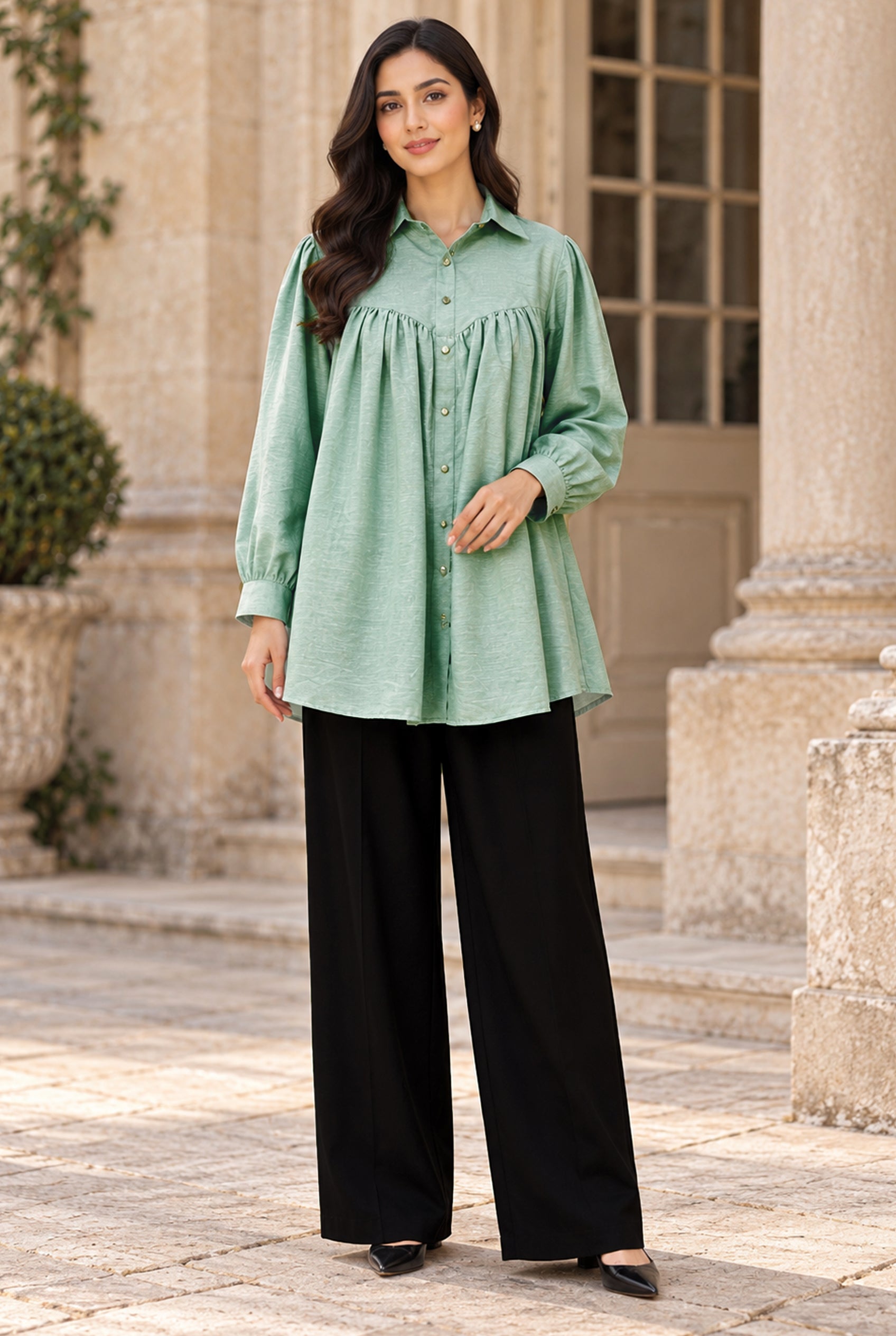 Kleren 2 Piece Stitched Dyed Khaddar Suit for Women Ready to Wear with Dyed Khaddar Shirt and Dyed Khaddar Trouser - Winter Collection 2026 - Design code : NOVA NV-05