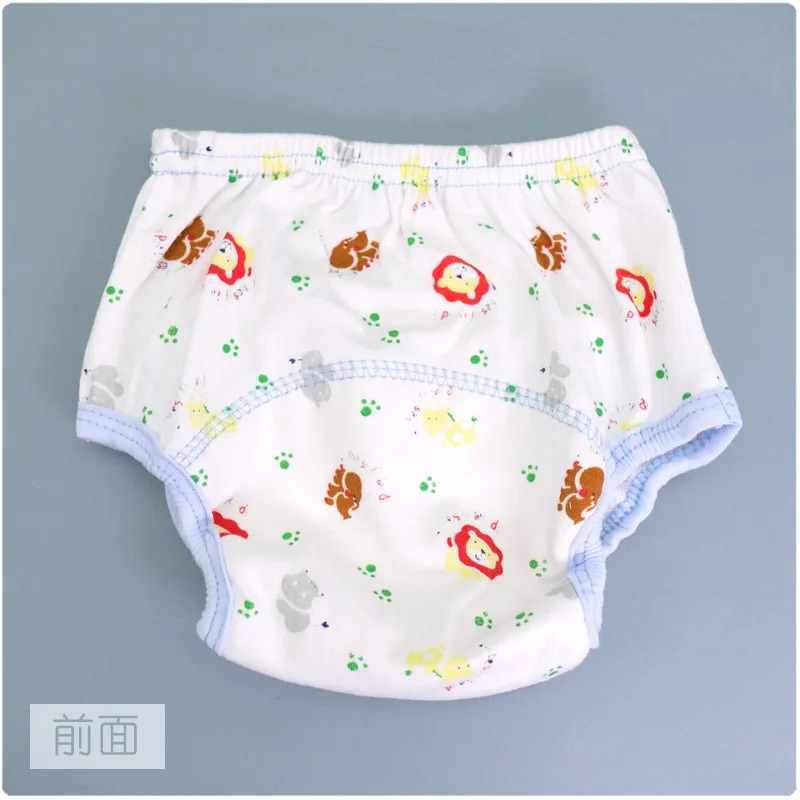 Soft Cotton Baby Learning Pants Diaper Pocket Baby Washable Diaper Pants Waterproof and Breathable Pull-up Diaper
