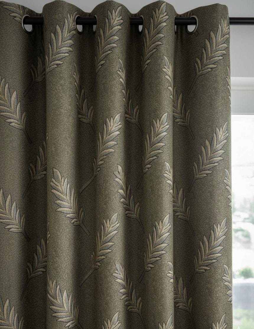 High Quality Premium Curtain 1Pc Parda (55*96 Inches) Elegant & Crystal Designs With Guaranteed Ring(Eyelet) For Bedroom & Living Room