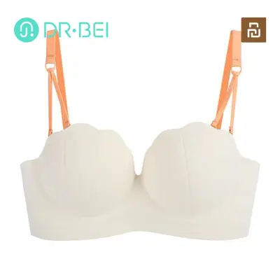 Women Bra Invisible Buckle Padded Solid Color Back Closure