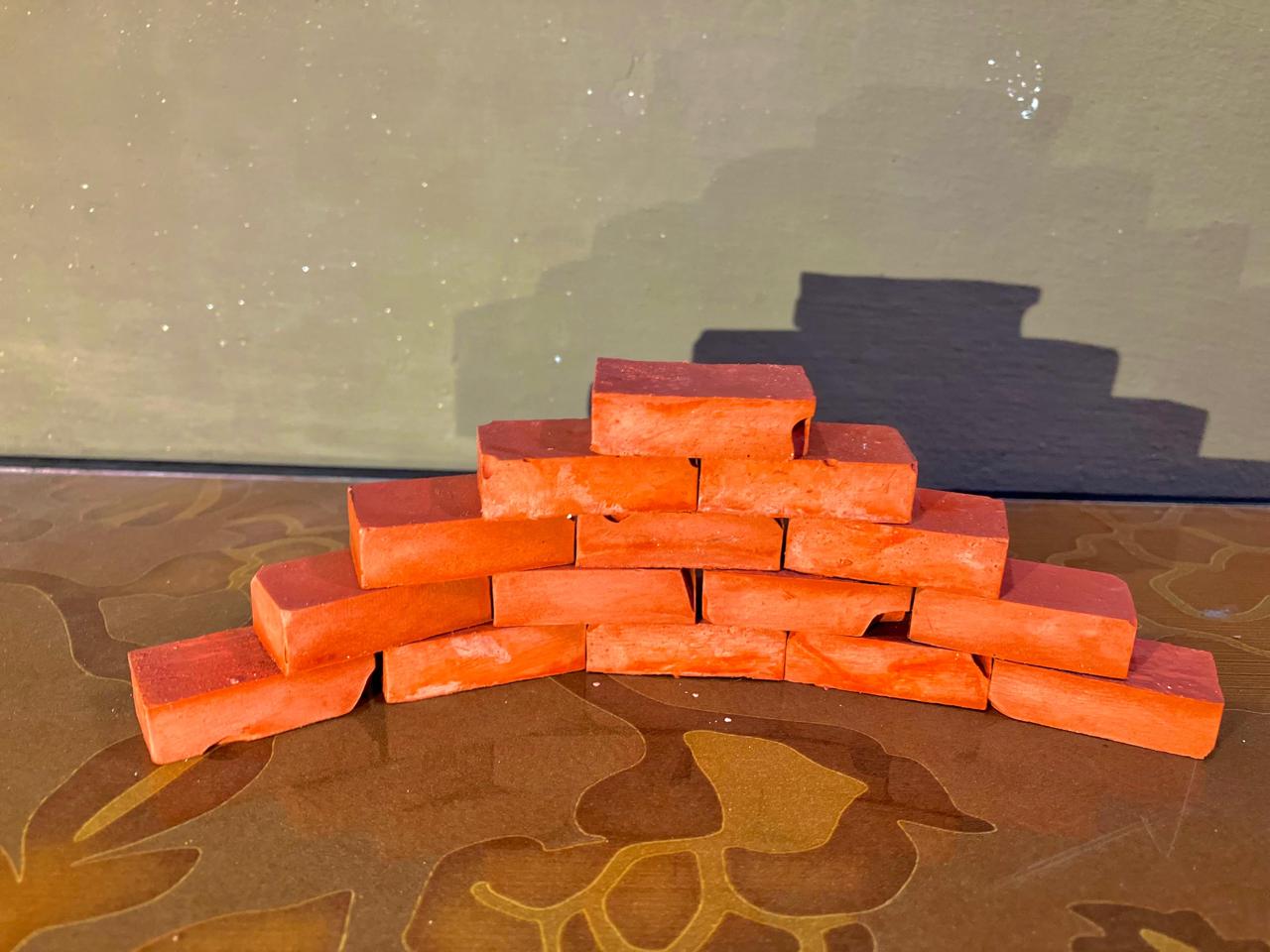 400 PCS Mini Clay Bricks | Handmade Mini Red Bricks for Doll House, Miniature Construction & Architectural Models | DIY Crafts, School Projects & Model Building