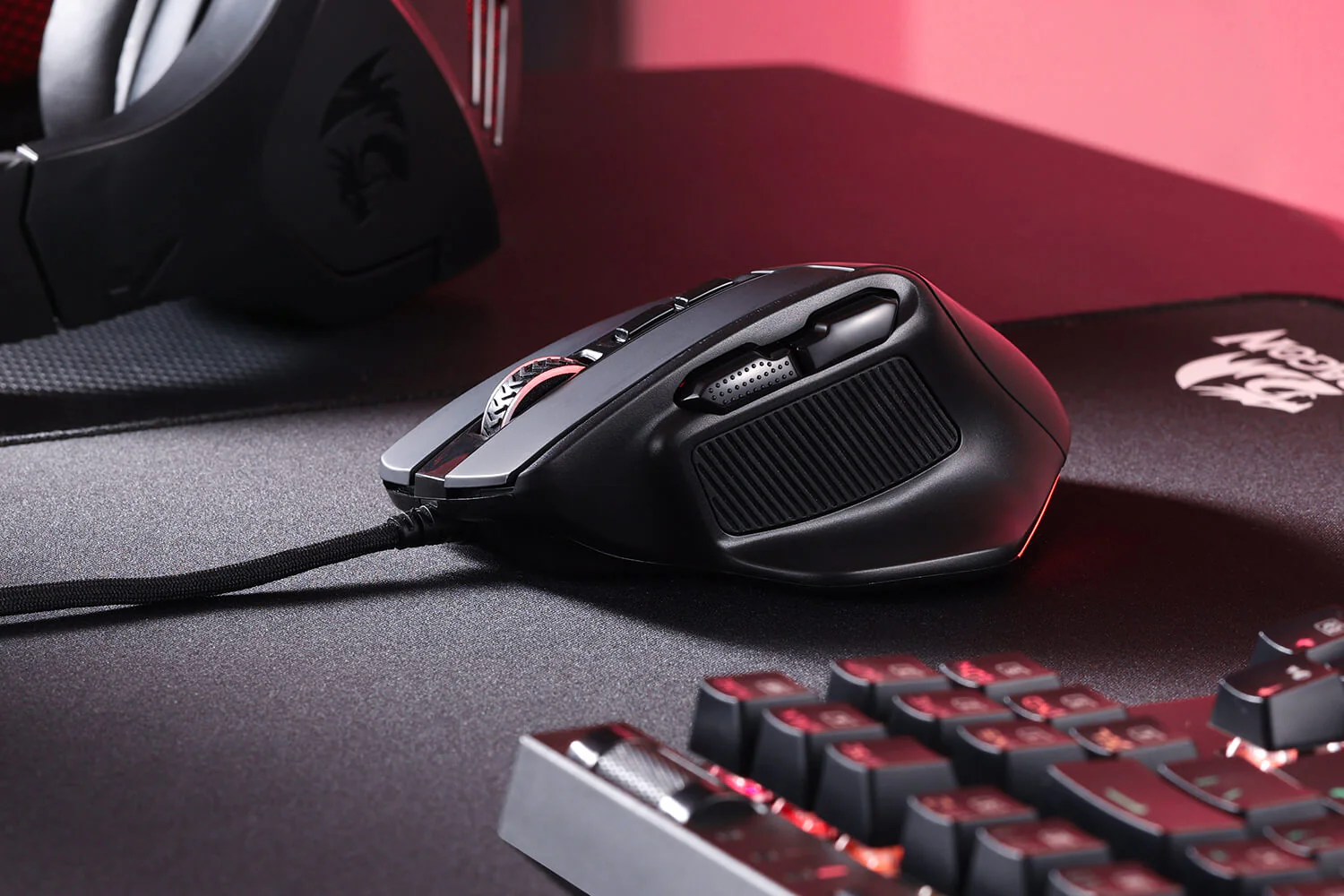 Redragon M806 BULLSEYE RGB MMO Gaming Mouse with 12,400 Dpi and 7 Programmable Buttons with Pro Sensor 16 7652456ef64edec3f83834919f467891