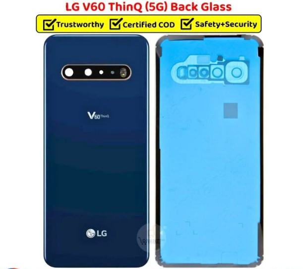LG V60 ThinQ 5G Back Glass Replacement , Back Battery Cover Replacement , Back Panel  LG V60 ThinQ 5G