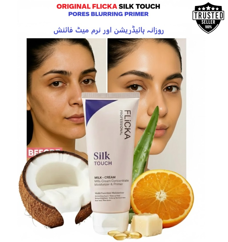 Flicka Silk and Touch Liquid Foundation | High Coverage Smooth Matte Finish Makeup Base | Professional Silk Texture Face Foundation | Long Lasting Waterproof Beauty Base | Flawless Skin Coverage for All Skin Types | Premium Flicka Cosmetics