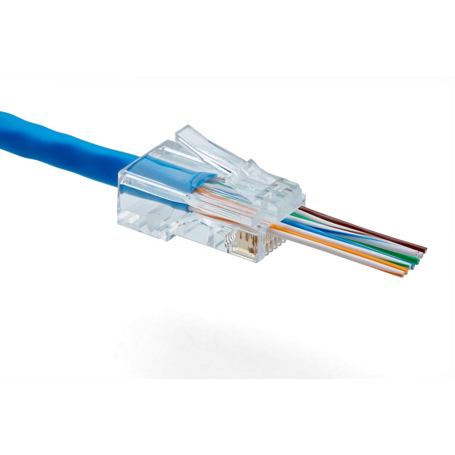 Rj45 Pass Through Modular Plug Network Cable Connector 20 pcs