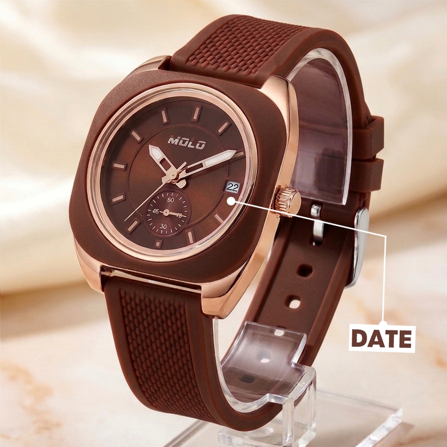 Retro-Korean Style Watches for Girls | Aesthetic Gold-Tone Watch for Women | Soft Silicon Strap Wristwatch | Gift for Ladies