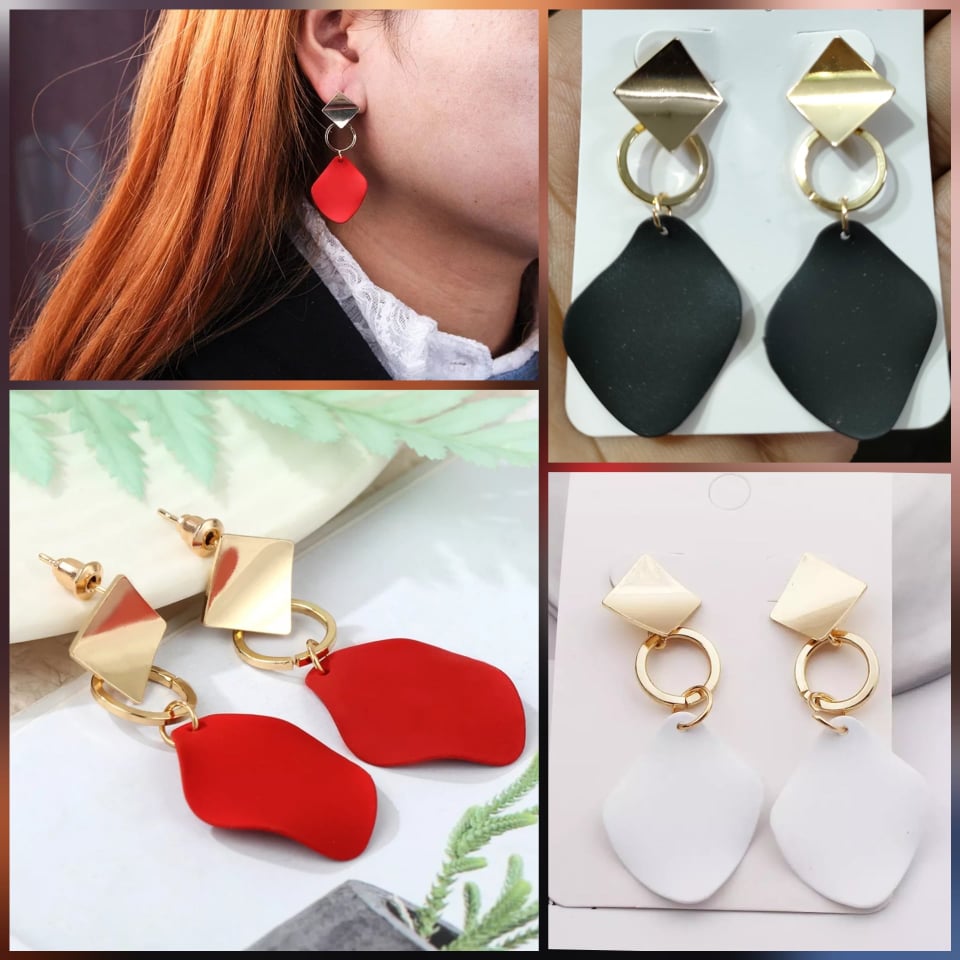 New Fashion Statement Punk Metal Trendy Earrings For Girls & Women