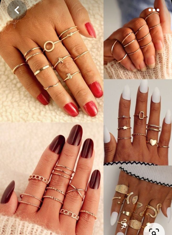 Girls rings with rhinestone trendy stylish jewellery for party engagment wedding gift set for women