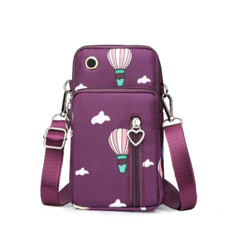 Balloon Nylon Mobile Phone Crossbody Bag – 3-Layer Wallet