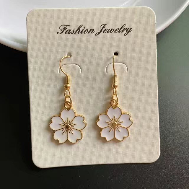 white color Golden Alloy Earring for Women