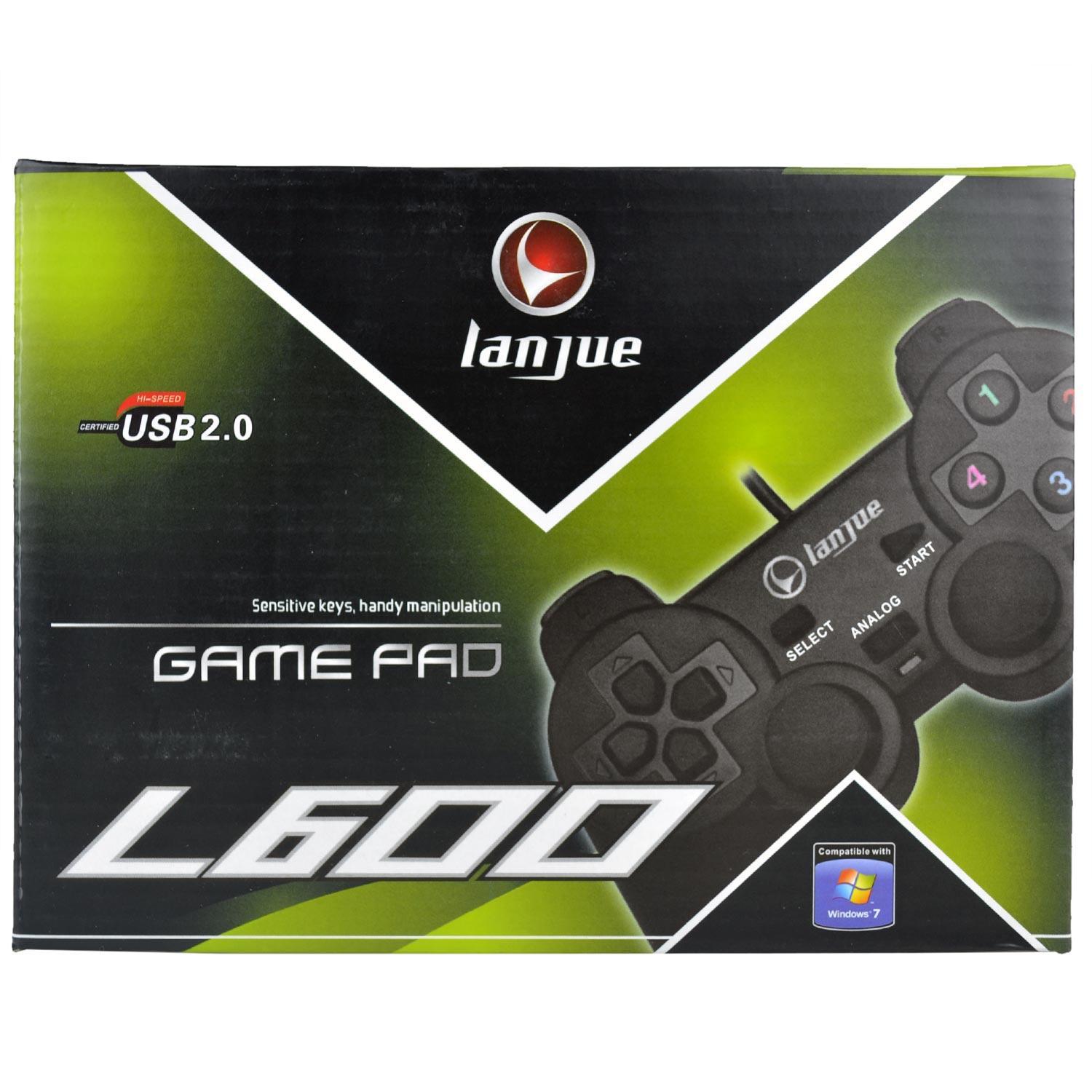 GAMING CONTROLLER JOYSTICK FOR PC - FOR GAMING PC - WIRED USB 2.0 BLACK GAME PAD