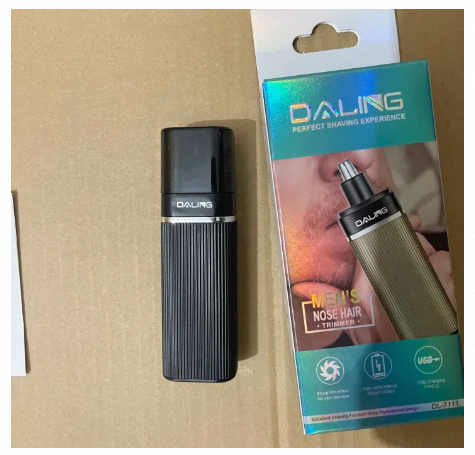 High Quality Fast DL 7111 Rechargeable Nose Ear and Nasal Hair Trimmer Nasal hair remover clipper Nose and Ear Trimmer for men with Type C charging port