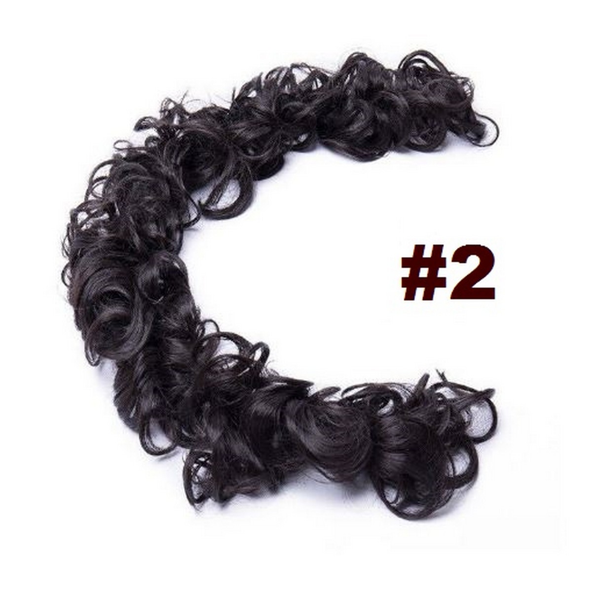 Hair Bun Curly Chignon Hair Extension Headband Hair Style Donut Roller Headband  Elastic Frill Hair Extension - Brown