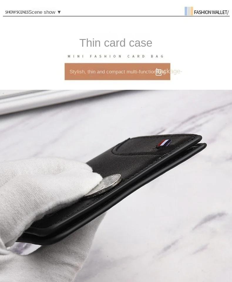 Premium Black Leather Wallet for Men Slim Bifold – Stylish Gents Wallet with Card Holder & Cash Compartments, Luxury Minimalist Design Mens Wallet, Durable PU Leather Purse for Men, Compact Lightweight Wallet for Daily Use, Elegant Black Vallet for Men