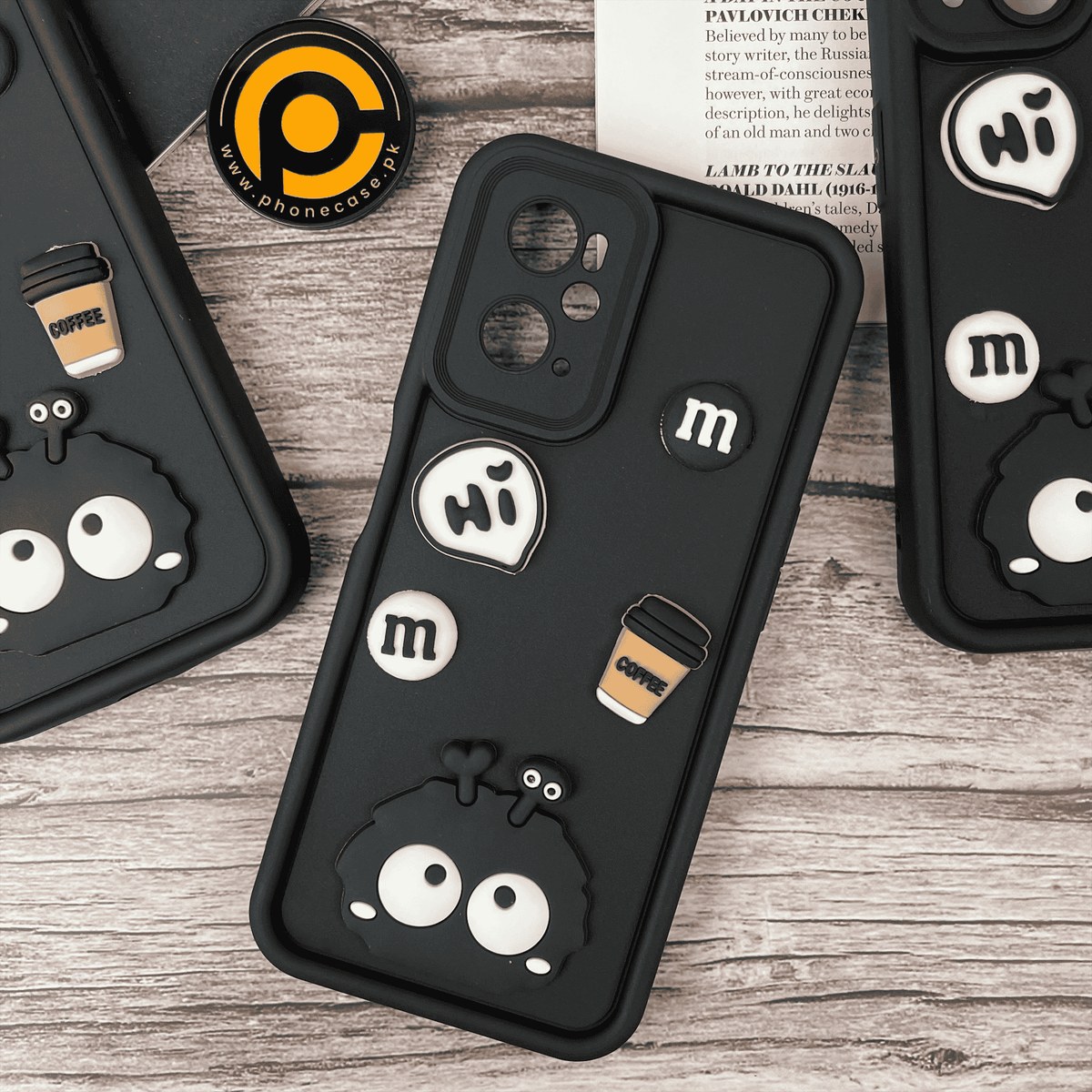 OPPO A76 4G/ OPPO A36 4G/Oppo A96 4G Cute 3D Briquette m&m icons Liquid silicon Case