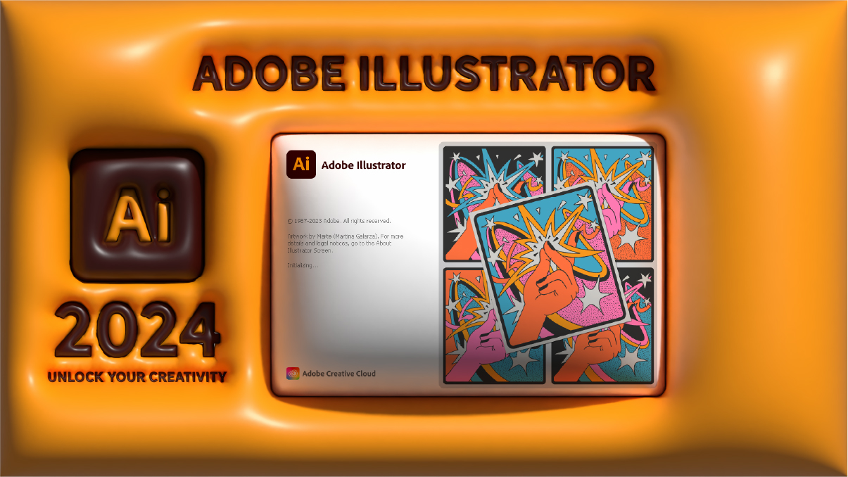 Adobe Illustrator 2024 (v28.0) Fully Activated DVD Complete Graphic