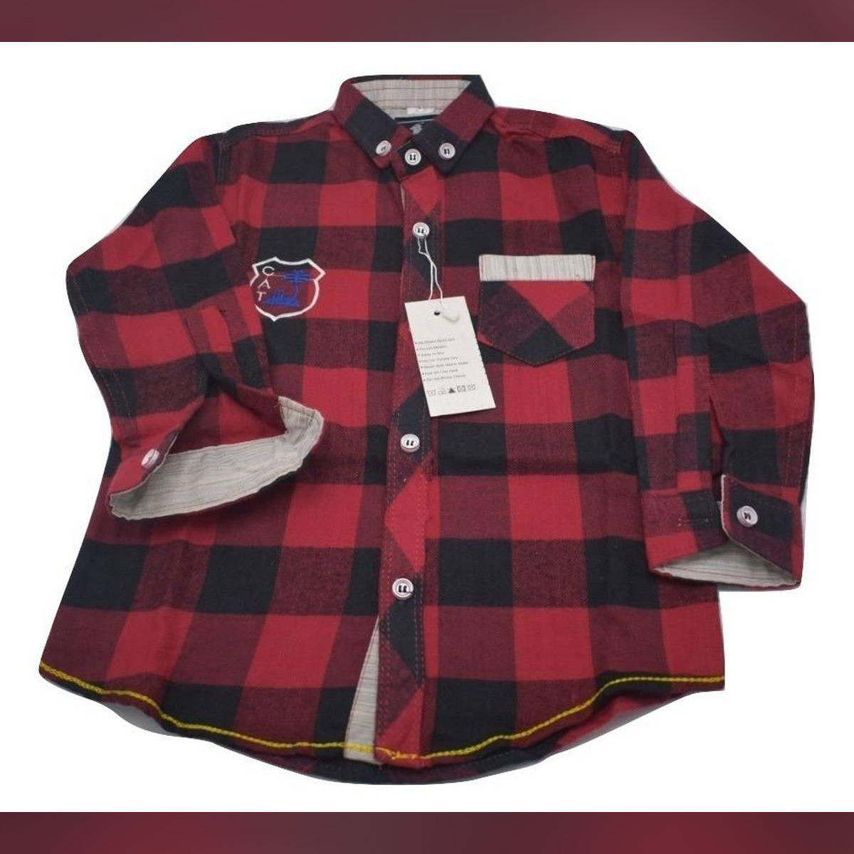 Boys Check Shirt for winter In Red 
