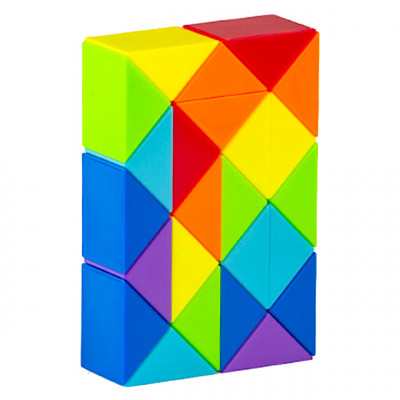 Snake puzzle snake Cube Pieces 24 Blocks Magic Cubes Mini Plastic Twist Puzzle Toy