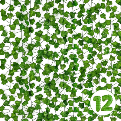 8ft Artificial Money & Ivy Plant Leaf Bails - Fake Plant Vine - Garlands Decore - Pack of 1,2,6 & 12