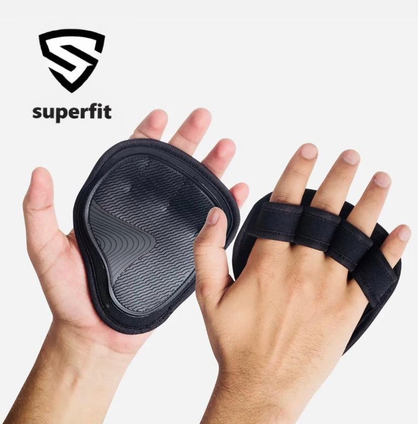 Superfit Weightlifting Finger Grip Pads for Gym Workout, Pull Ups, Cross Training & Fitness Exercise