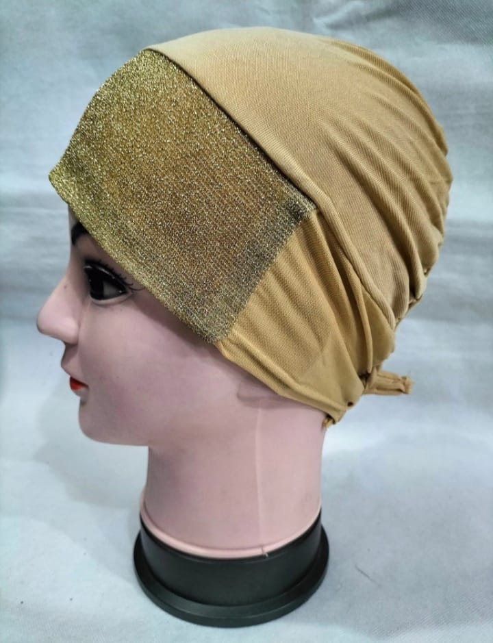 shimmer glitter Muslim Headscarf Inner Hijab Caps Wraps Women Islamic Under Scarf