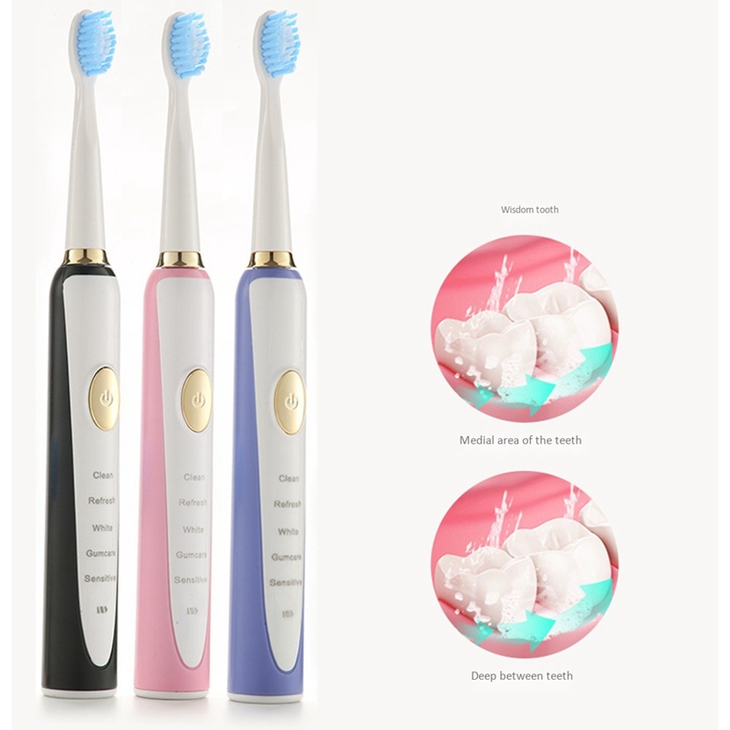 Electric Toothbrush Rechargeable Ultrasonic Washable Electronic