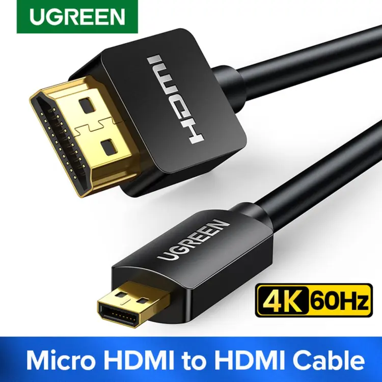 UGREEN Micro HDMI 4K/60Hz 3D Effect Micro HDMI to HDMI Cable High Speed  Male to Male For GoPro Sony Projector HDMI