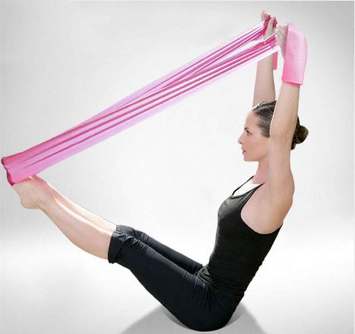 Elastic Yoga Pilates Rubber Stretch Exercise Band Arm Back Leg Fitness