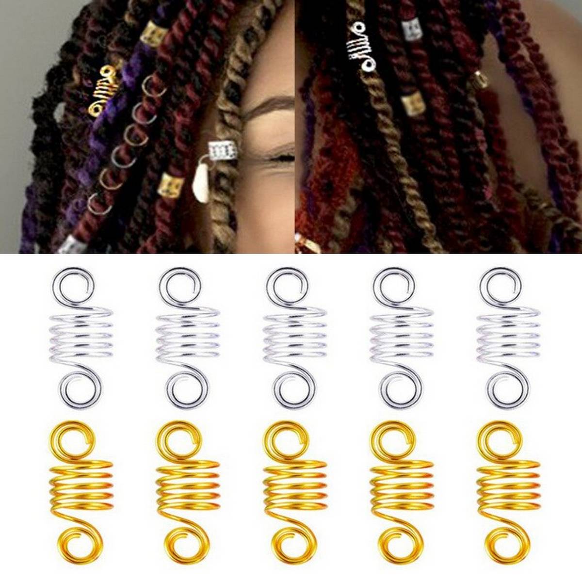 10 20pcs Metal Hair Accessories For Braids Twist Hair Rings Twist Capelli Ring Dreadlocks Hair Accessories Golden Silver Buy Online At Best Prices In Pakistan Daraz Pk