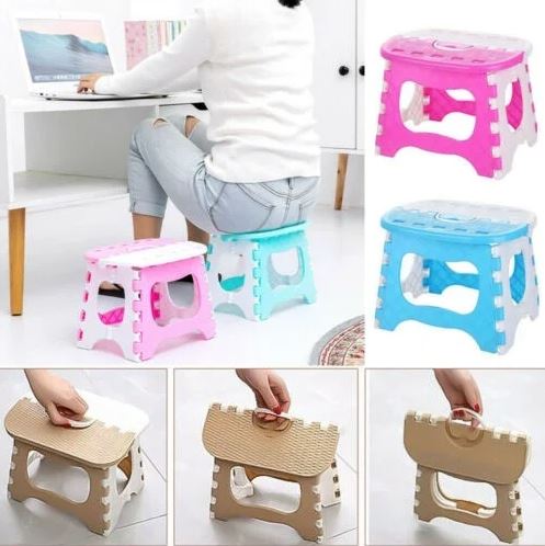 Kids Chairs Plastic Kids Stool Foldable Chair Multipurpose Mini Kids Folding Stool - 1Pc