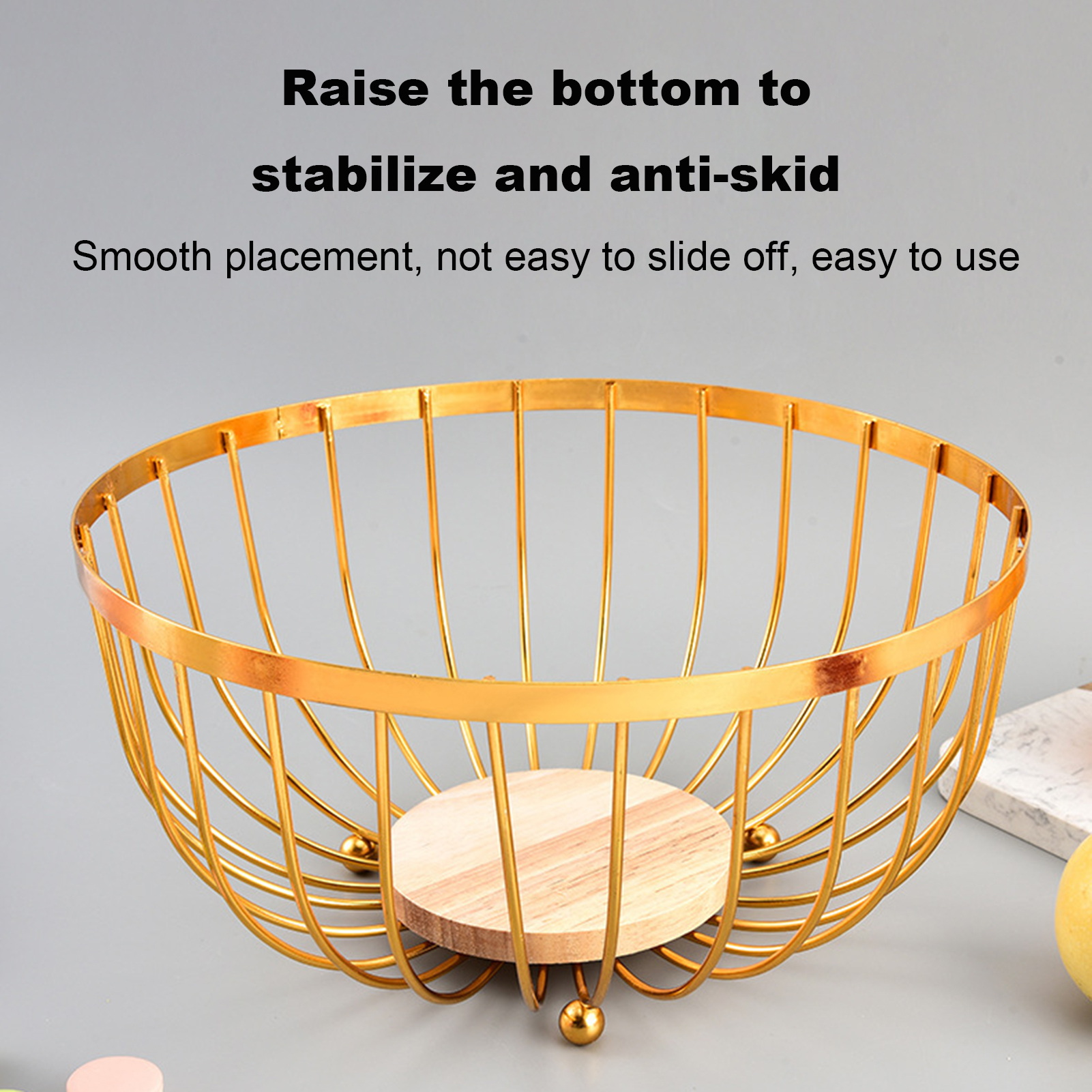 Stylish Metal Wire Fruit Basket Large Round Storage Baskets For Kitchen Counter Modern Vegetable Stand Holder Perfect For Snacks Southeast Buyers Dining Table