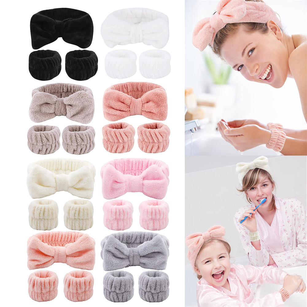 Microfiber Wrist Sweatbands - Absorbent Towel Bands, Comfortable Headbands for Fitness & Makeup