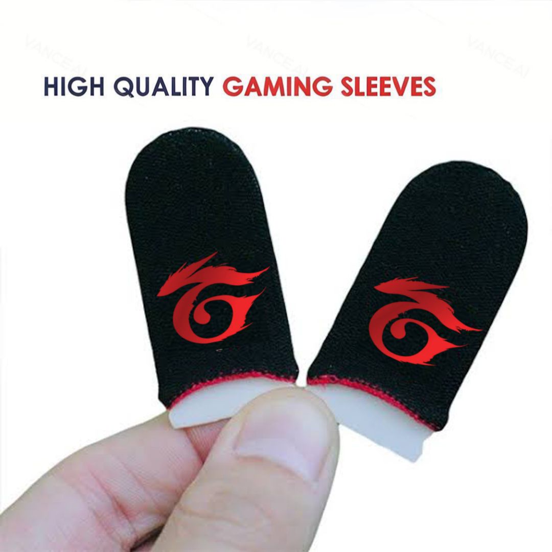 Professional Freefire Gaming Finger Sleeves For Mobile Games 1 Pair Anti-sweat Breathable Lycra Carbon Fiber and Fabric Suitable For Tablet Screen Touch price in Pakistan