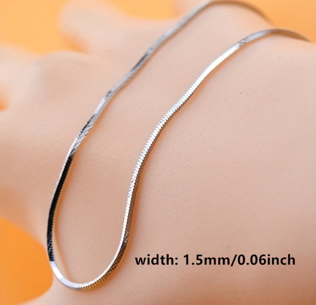 Stainless Steel Thin Square Neck Chain Necklace For Men & Boys.